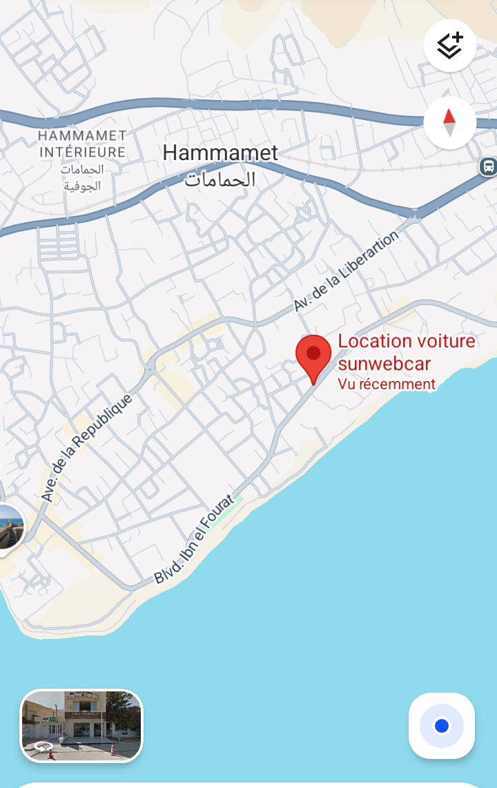 Localisation SunwebCar à Hammamet